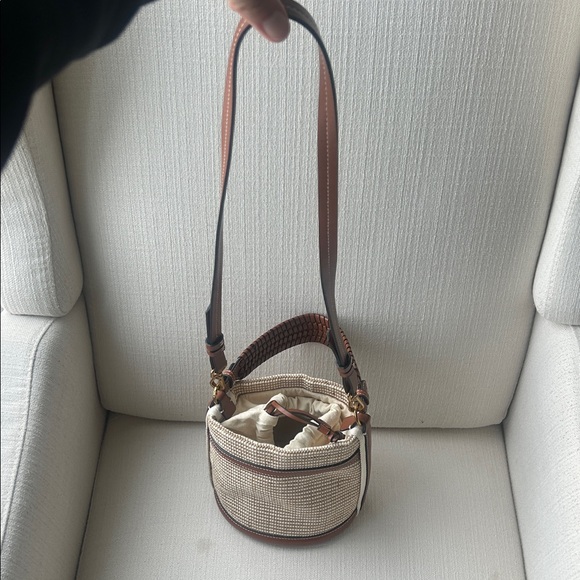 Zara Tan and Brown Woven Shoulder Bag - Picture 2 of 3